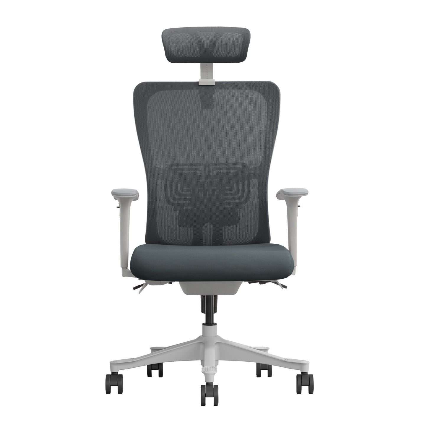 Dark grey ergonomic office chair Libra front facing