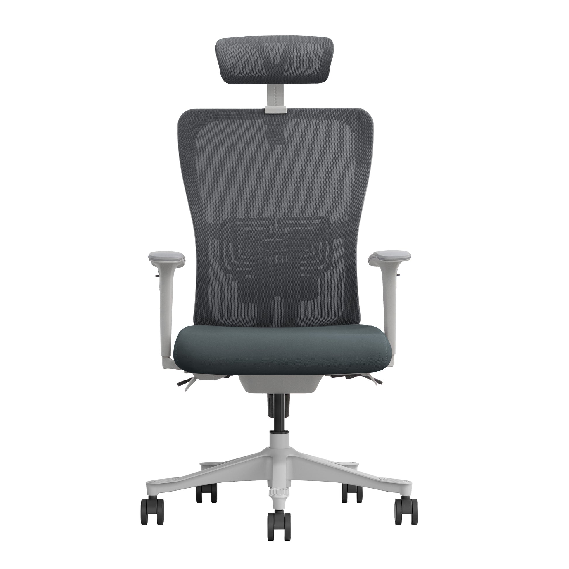 Dark grey ergonomic office chair Libra front facing