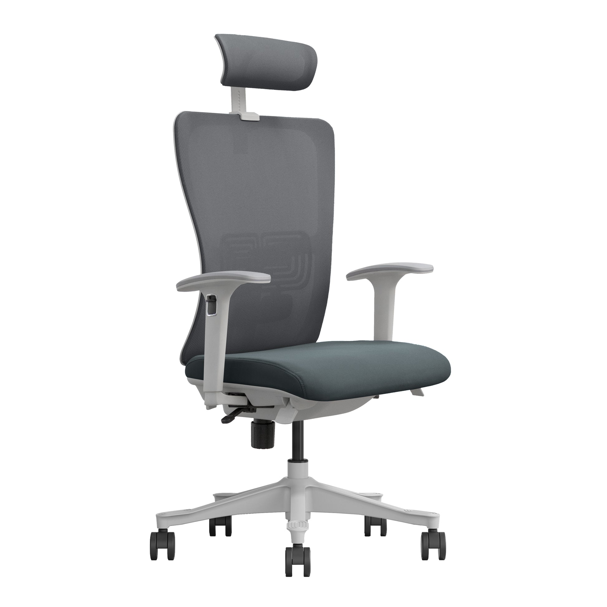 Dark grey ergonomic office chair Libra angle view
