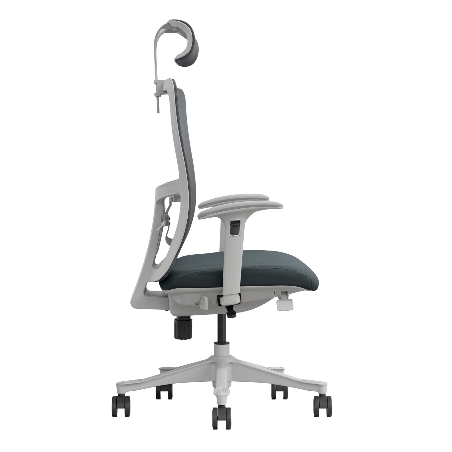 Dark grey office chair Libra side view