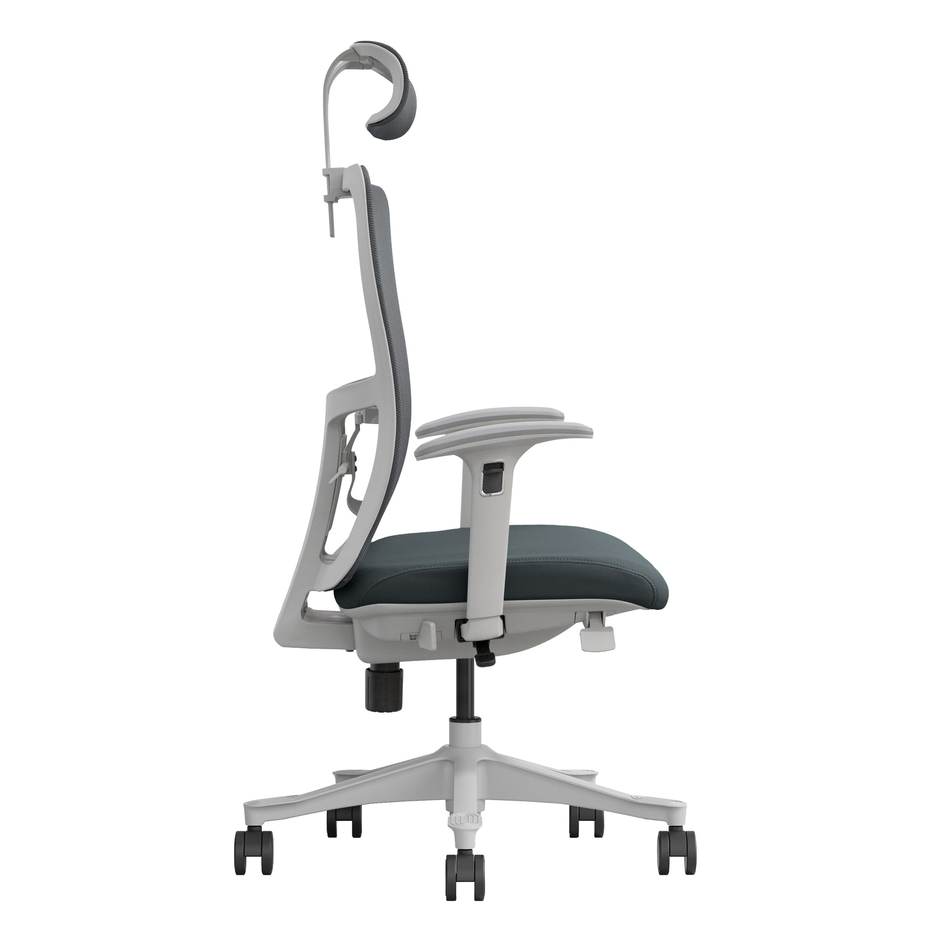 Dark grey office chair Libra side view