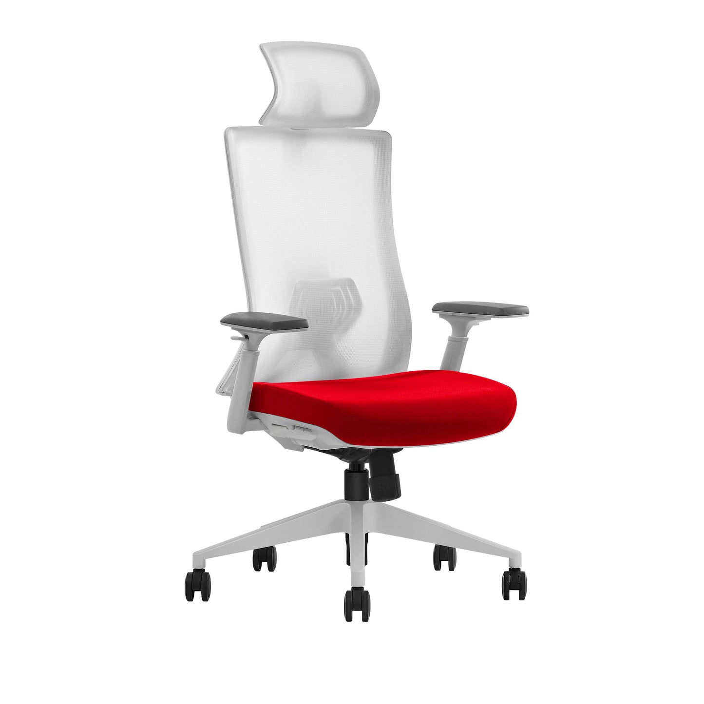 Red office chair Quartz angle view