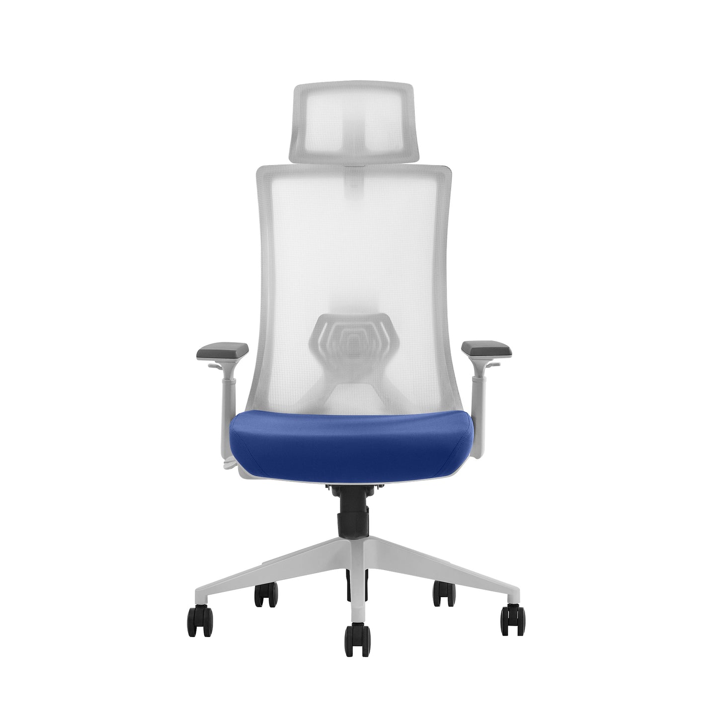 Blue ergonomic office chair Quartz facing front