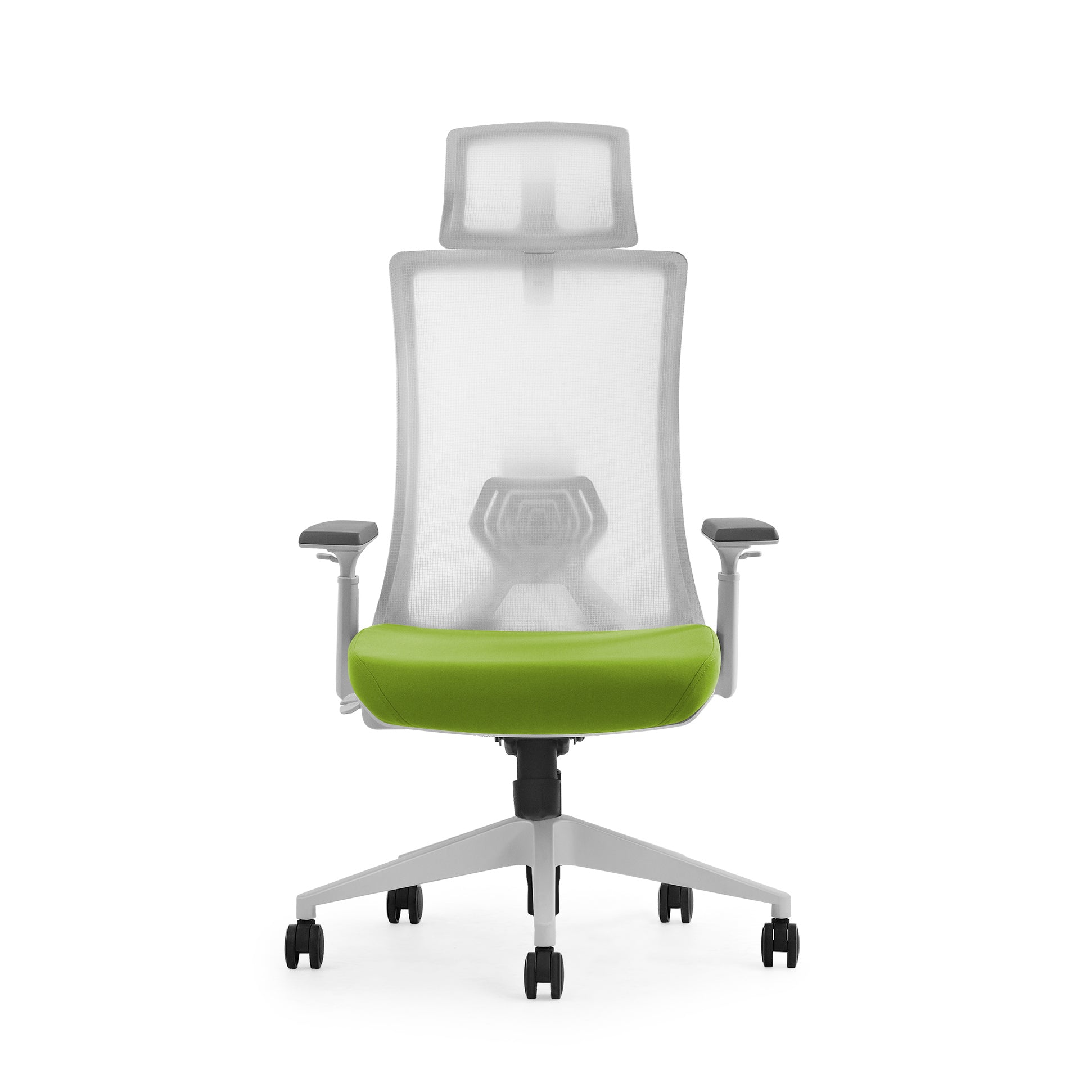 white and green office chair Quartz facing forward