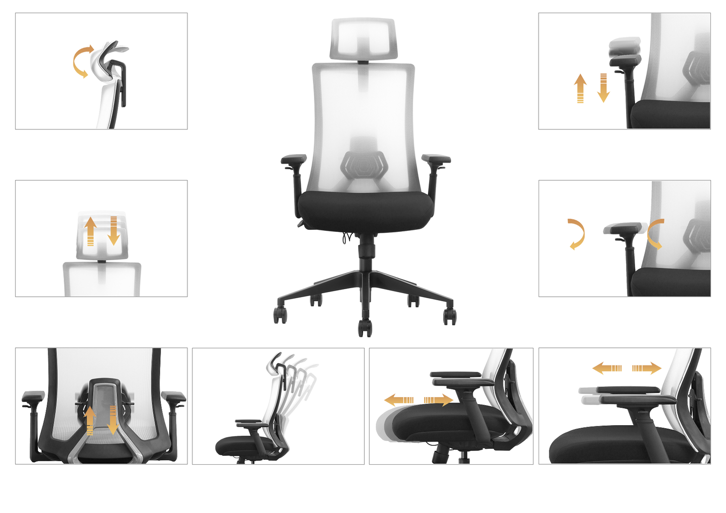 Tout Équipée Chaise Ergonomique - Noir | QUARTZ