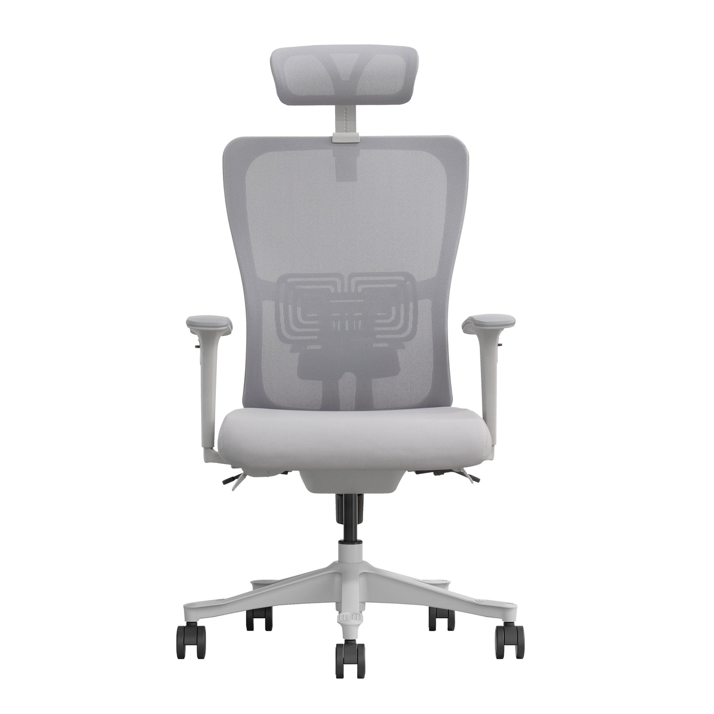 Light grey office chair Libra facing front