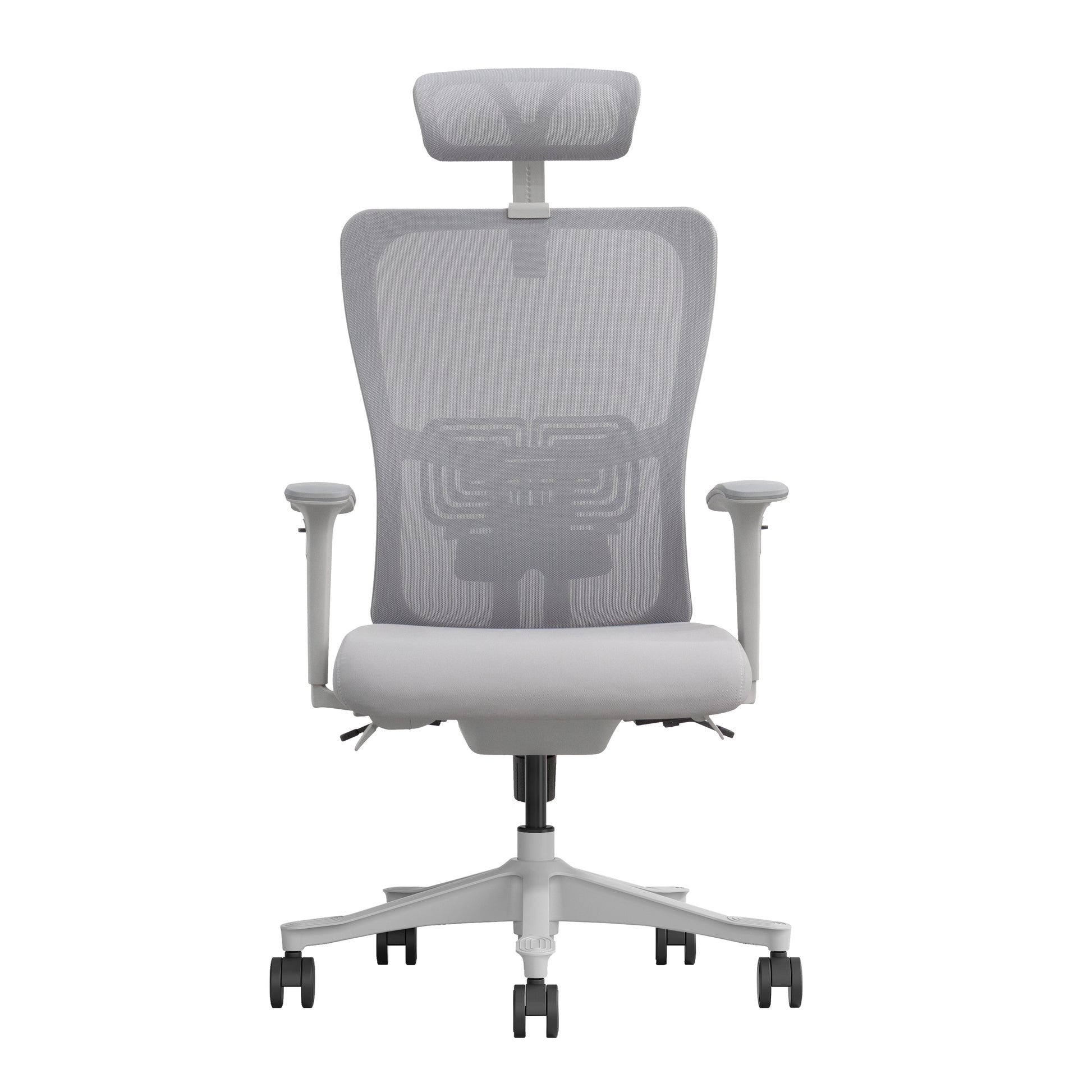 Light grey office chair Libra facing front