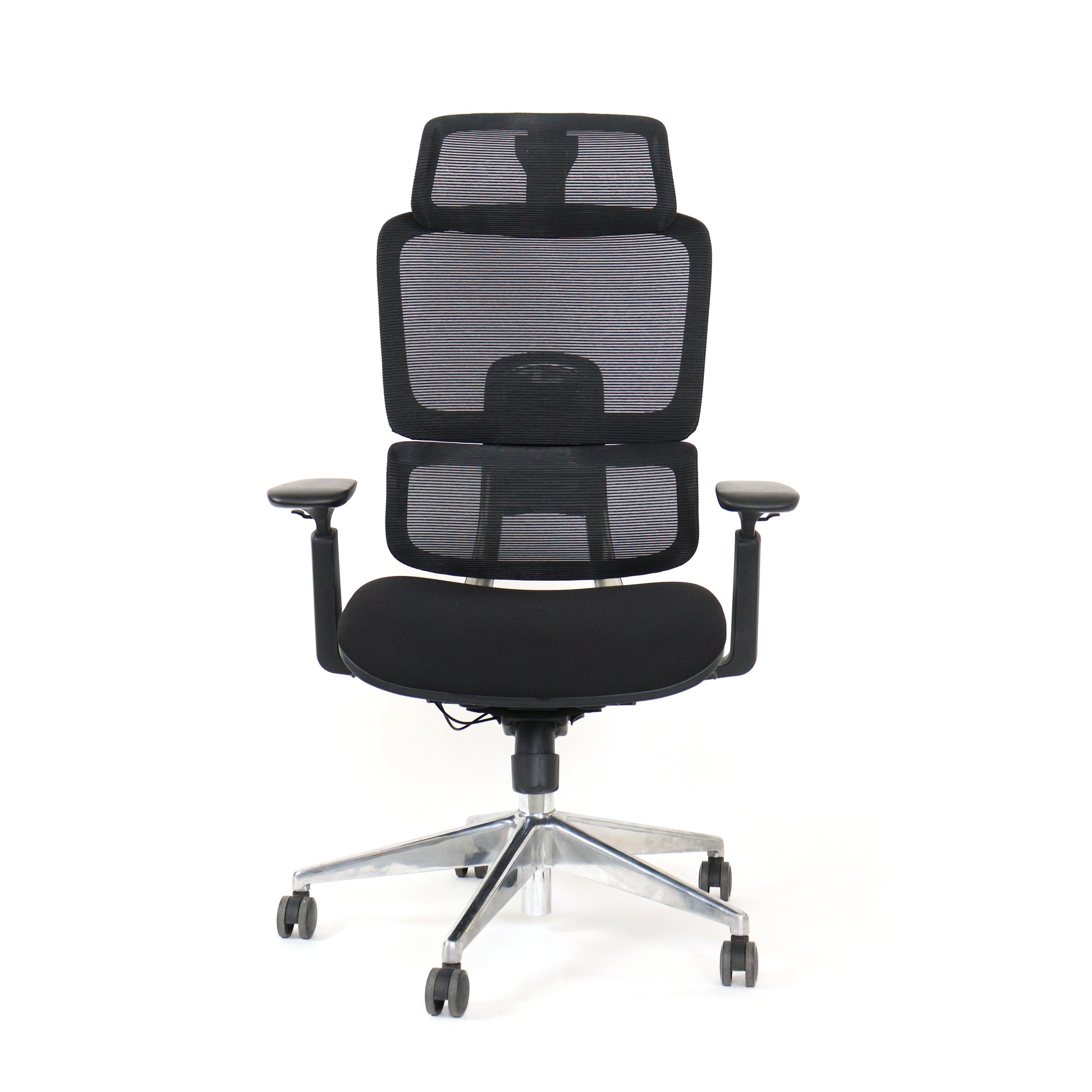 Black ergonomic office chair Triton facing front