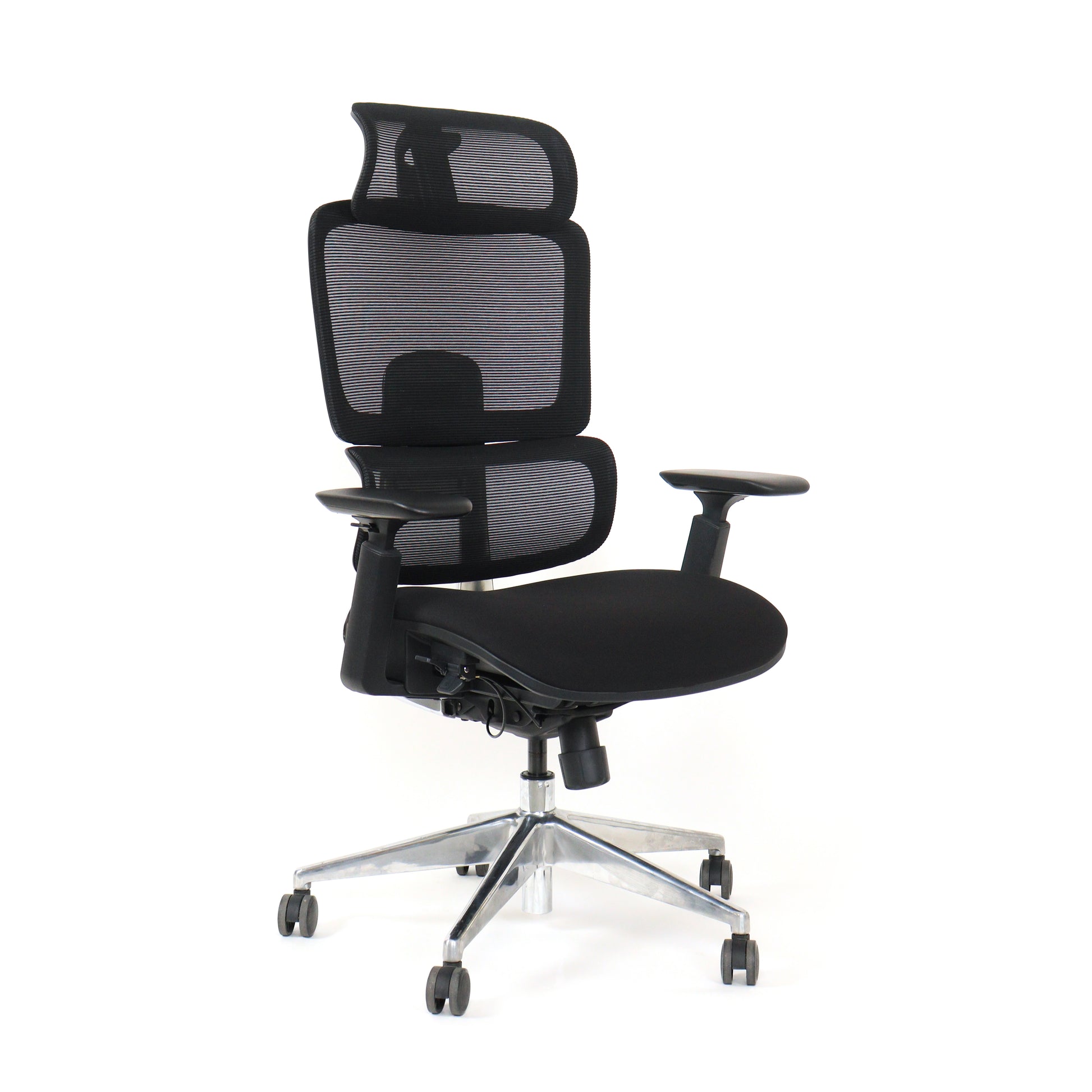 Black ergonomic office chair Triton angle view