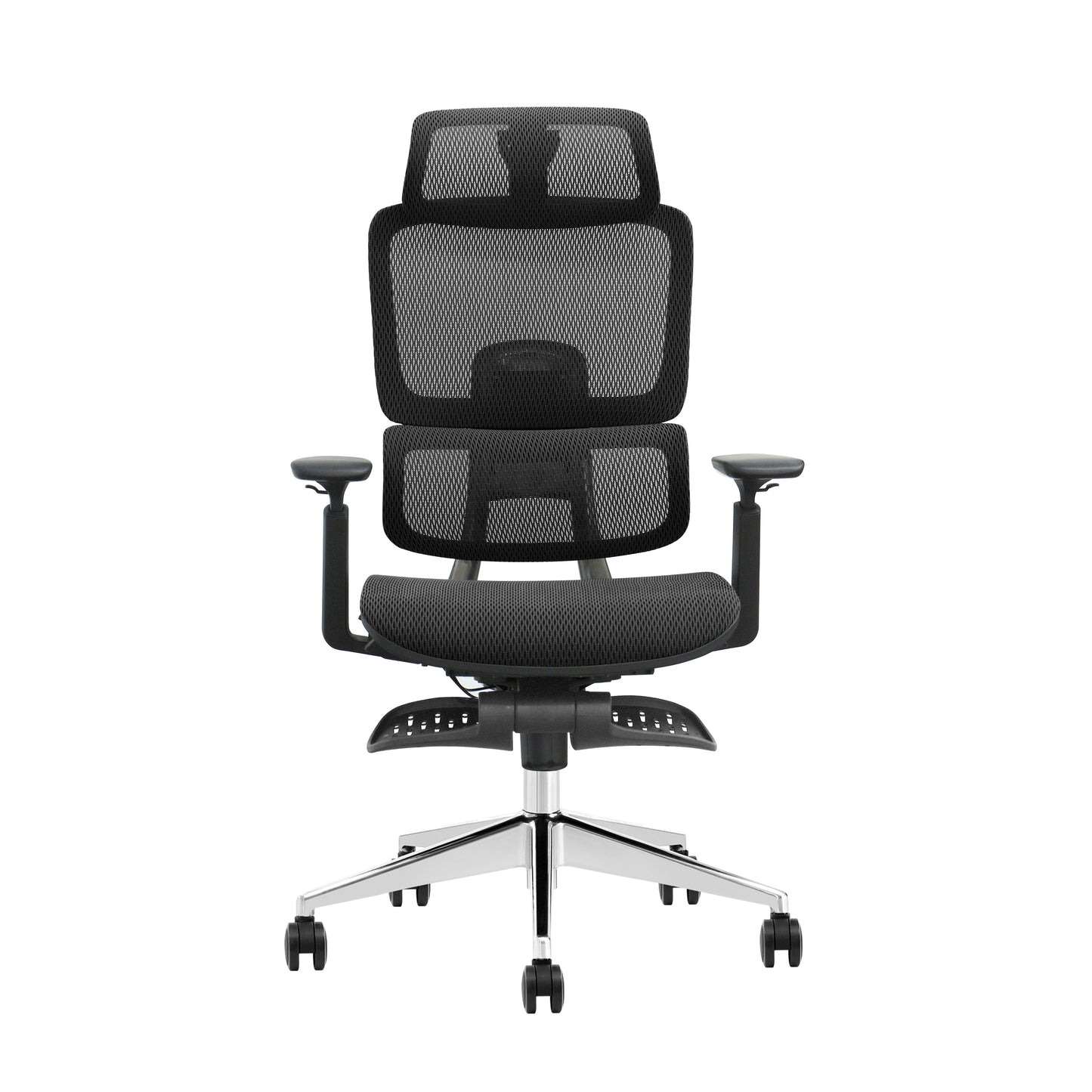 Black ergonomic office chair Triton facing forward