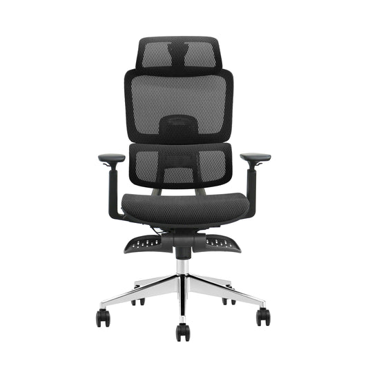 Black ergonomic office chair Triton facing forward